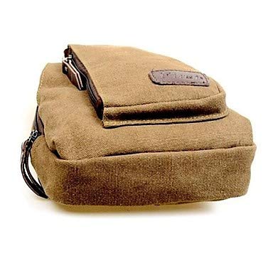 SUQING Lona de Hombre Tirante Bolso Lona marrón/Militar Verde/Cartier, Negro