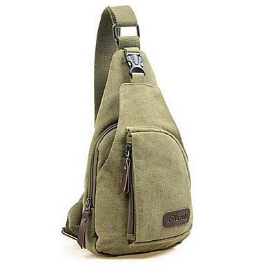 SUQING Lona de Hombre Tirante Bolso Lona marrón/Militar Verde/Cartier, Verde.