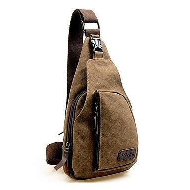 SUQING Lona de Hombre Tirante Bolso Lona marrón/Militar Verde/Cartier, Verde.