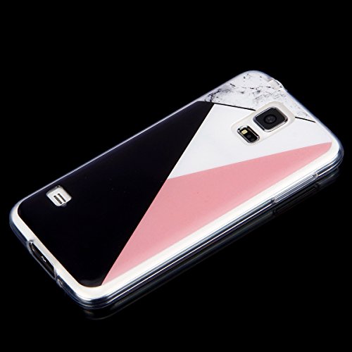 Surakey Funda Galaxy S5,Funda Silicona Gel Carcasa Ultra Delgado Flexible TPU Goma Silicona Protector Flexible Cover Case Estuche Protective Caso para Samsung Galaxy S5,Triángulo