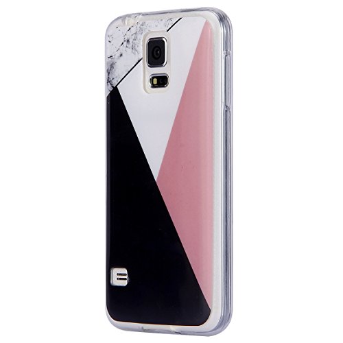 Surakey Funda Galaxy S5,Funda Silicona Gel Carcasa Ultra Delgado Flexible TPU Goma Silicona Protector Flexible Cover Case Estuche Protective Caso para Samsung Galaxy S5,Triángulo