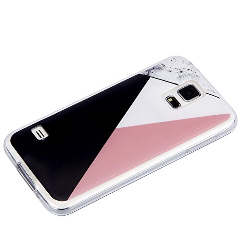 Surakey Funda Galaxy S5,Funda Silicona Gel Carcasa Ultra Delgado Flexible TPU Goma Silicona Protector Flexible Cover Case Estuche Protective Caso para Samsung Galaxy S5,Triángulo