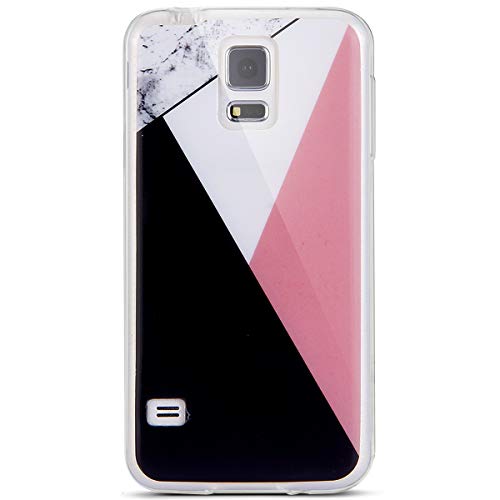 Surakey Funda Galaxy S5,Funda Silicona Gel Carcasa Ultra Delgado Flexible TPU Goma Silicona Protector Flexible Cover Case Estuche Protective Caso para Samsung Galaxy S5,Triángulo