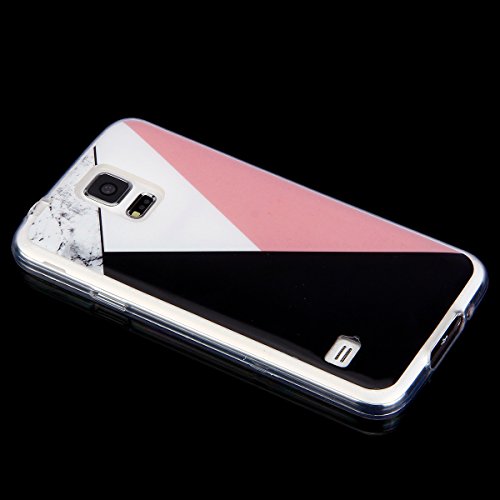 Surakey Funda Galaxy S5,Funda Silicona Gel Carcasa Ultra Delgado Flexible TPU Goma Silicona Protector Flexible Cover Case Estuche Protective Caso para Samsung Galaxy S5,Triángulo