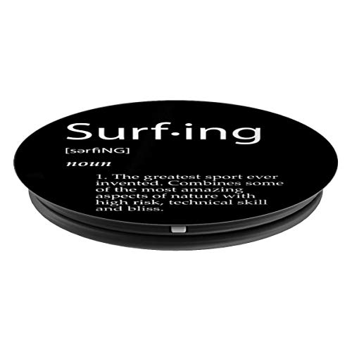 Surfing Definition Surface Water Wave Sport Gift For Surfers PopSockets Agarre y Soporte para Teléfonos y Tabletas