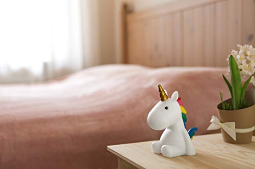 Sweet Ponies Luz Nocturna Infantil LED Unicornio con la Batería Recargable, Quitamiedos para Niños