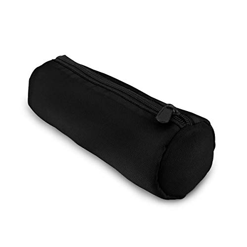 SWKLL Cylinder Pencil Case Bolsa de papelería para estudiantes Bolsa de oficina Organizador de almacenamiento Bolsa de monedas Bolsa de cosméticos, Trippy Patrón geométrico repetitivo con formas étni