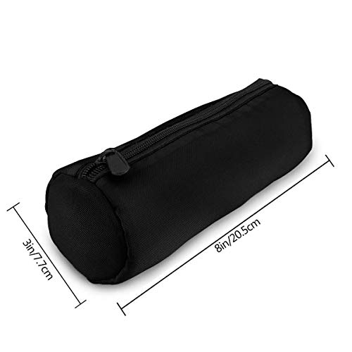 SWKLL Cylinder Pencil Case Bolsa de papelería para estudiantes Bolsa de organizador de almacenamiento de oficina Bolsa de monedas Bolsa de cosméticos, camino sinuoso en prados del bosque de pinos y p