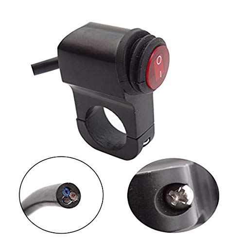 Sygjal Interruptores de botón 12V Manillar Interruptor Faros de luz antiniebla Foco LED Interruptor 3 Línea for varias motos ATV a prueba de agua Interruptores de botón pulsador ( Color : Rojo )
