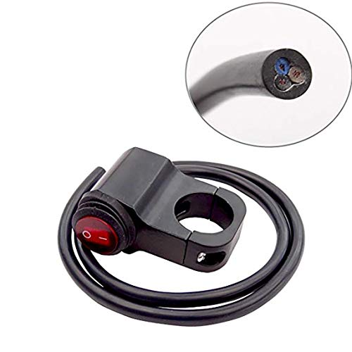 Sygjal Interruptores de botón 12V Manillar Interruptor Faros de luz antiniebla Foco LED Interruptor 3 Línea for varias motos ATV a prueba de agua Interruptores de botón pulsador ( Color : Rojo )