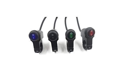 Sygjal Interruptores de botón 12V Manillar Interruptor Faros de luz antiniebla Foco LED Interruptor 3 Línea for varias motos ATV a prueba de agua Interruptores de botón pulsador ( Color : Rojo )