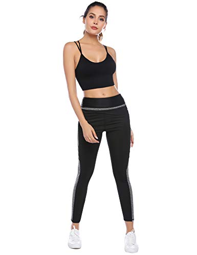 Sykooria Sujetador Deportivo para Mujer Sujetador de Yoga Acolchado sin Espalda con Tiras Sin Costuras con Buen Impacto Gimnasio Gimnasio Ropa Deportiva