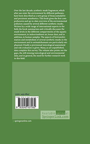 Synthetic Musk Fragrances in the Environment: Vol 3 (The Handbook of Environmental Chemistry)