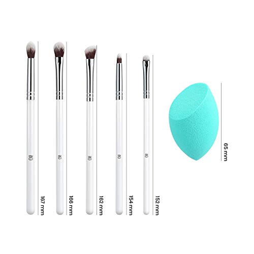 T4B ILU Got My Eyes On You Set De 6 Accesorios De Maquillaje Profesional Incluye 5 Pinceles Para Aplicar Sombras Y Delineado De Ojos Con Esponja De Maquillaje Turquesa