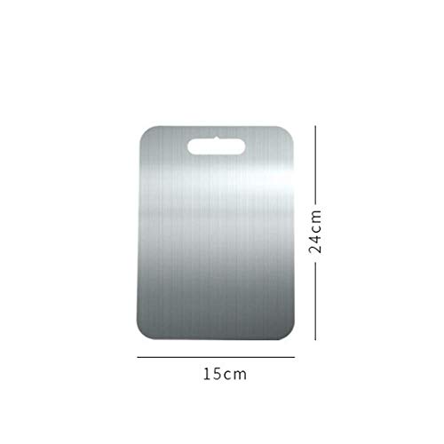 Tabla De Corte De Acero Inoxidable, Tabla De Corte Engrosada De Doble Cara De Acero Inoxidable 304-plata De 4 Tamaños-Picnic De Cocina