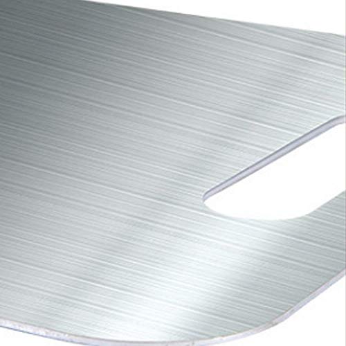 Tabla de corte de acero inoxidable, tabla de corte engrosada de doble cara de acero inoxidable 304-plata de 4 tamaños-Picnic de cocina