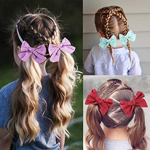 Tacobear 16 Piezas Lazos para el Pelo Niñas Nudo Pinzas Pelo Arco de Pelo Cintas Pelo Accesorios para Cabello para niñas