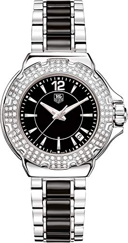 Tag Heuer Fórmula 1 diamante blanco acero inoxidable y cerámica negra para mujer