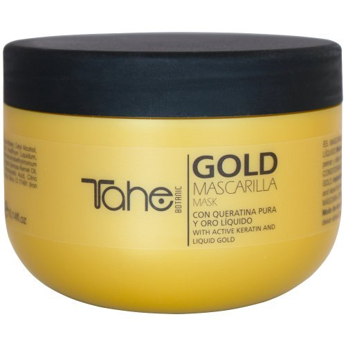Tahe Gold Pack: Champú Keratin Gold 300 ml + Mascarilla Keratin Gold 300 ml + Elixir Keratin Gold 30 ml
