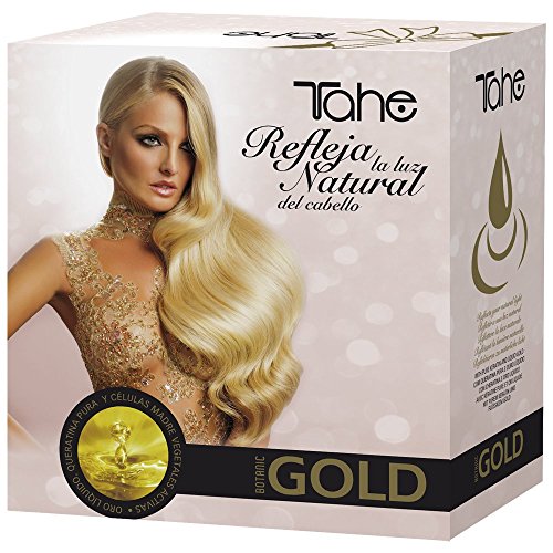 Tahe Gold Pack: Champú Keratin Gold 300 ml + Mascarilla Keratin Gold 300 ml + Elixir Keratin Gold 30 ml