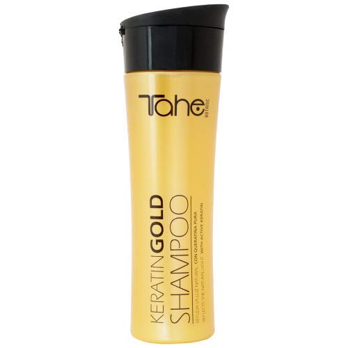 Tahe Gold Pack: Champú Keratin Gold 300 ml + Mascarilla Keratin Gold 300 ml + Elixir Keratin Gold 30 ml
