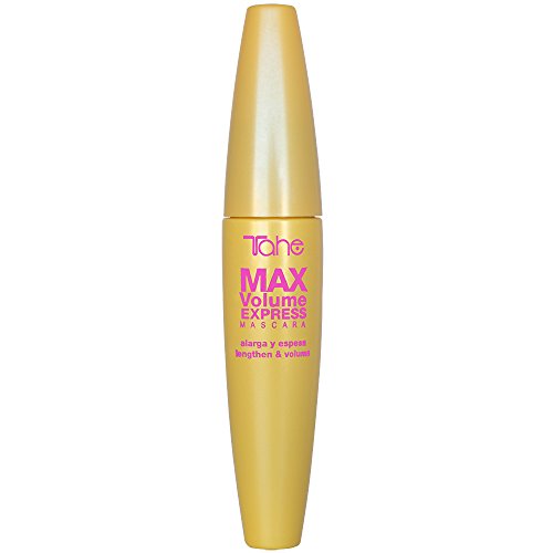 Tahe MAX Máscara de Pestañas Volumen Express, Fórmula con Cera de Arroz, Efecto Alargador y Espesante, 12 ml