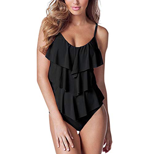 Tankinis Mujer Traje de Baño de Dos Piezas Conjunto Push up Bikini con Volantes con Eslinga Dividida Bohemio BañAdores Playa Beachwear Gran tamaño Monokini Riou