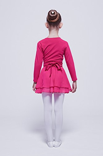 tanzmuster Chaqueta de Ballet Cruzada 'Mandy' para niñas en Fucsia, 152/158 (13-14 años)