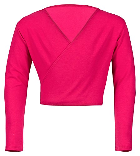 tanzmuster Chaqueta de Ballet Cruzada 'Mandy' para niñas en Fucsia, 152/158 (13-14 años)