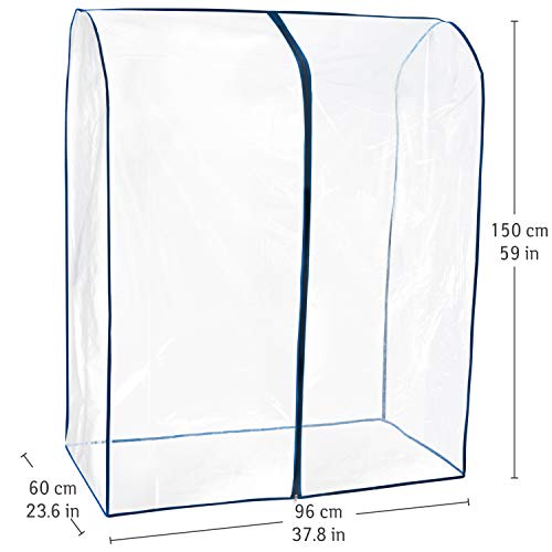 Tatkraft Screen Pantalla para Rieles de Ropa, Funda Protectora Que Protege la Ropa del Polvo y de la Suciedad, para Rieles de Ropa de hasta 90 cm de Ancho y 150 cm de Largo