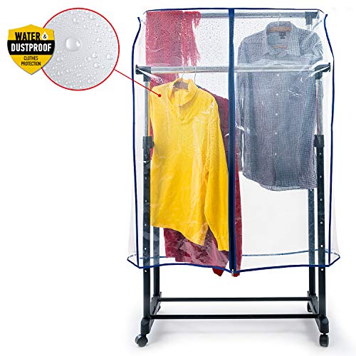 Tatkraft Screen Pantalla para Rieles de Ropa, Funda Protectora Que Protege la Ropa del Polvo y de la Suciedad, para Rieles de Ropa de hasta 90 cm de Ancho y 150 cm de Largo