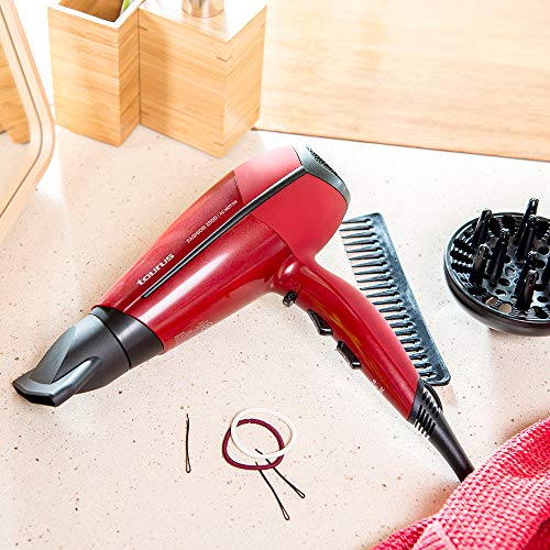 Taurus Fashion 2500 Ionic - Secador potente, iónico, motor AC profesional, 2400W, pelo seco y suave