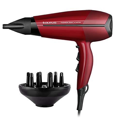 Taurus Fashion 2500 Ionic - Secador potente, iónico, motor AC profesional, 2400W, pelo seco y suave