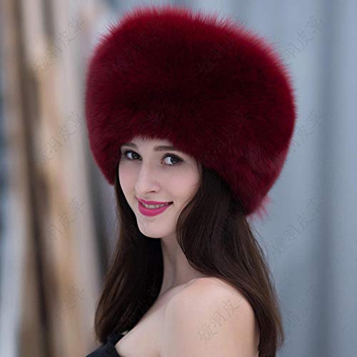 TAYIBO Elasticidad Suave Sombrero Invierno,Sombrero Mongol de Viento Nacional de Invierno para Mujer, Protectores auditivos -S_C