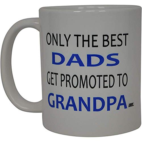 Taza de café del abuelo El mejor papá se promociona al abuelo Taza divertida de la novedad Gran idea de regalo para el abuelo de papá