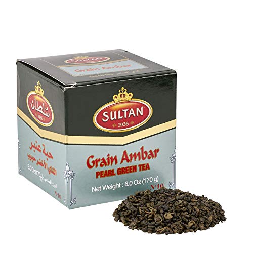 TÉ SULTAN Ambar marroquí té verde suelto, tés de hierbas 170g (Paquete individual - 170g)