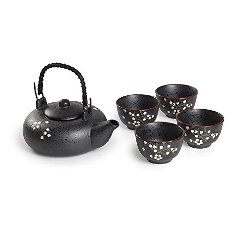 TEA SHOP - Tazas japonesas - Set Sakura Black - Taza de te