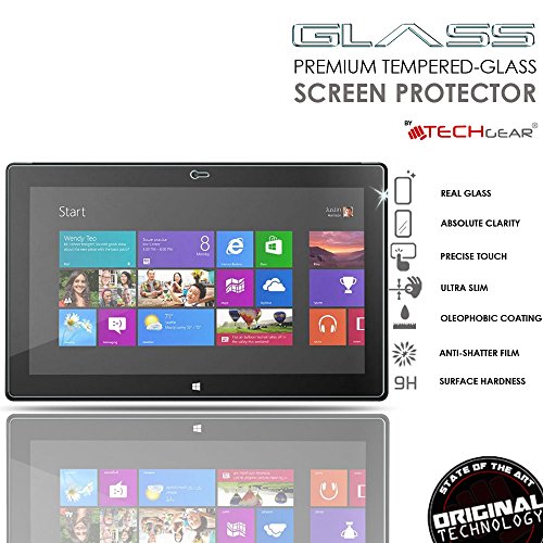 TECHGEAR Vidrio Compatible con Microsoft Surface 2 (Pulgada 10.6") - Auténtica Protector de Pantalla Vidro Templado