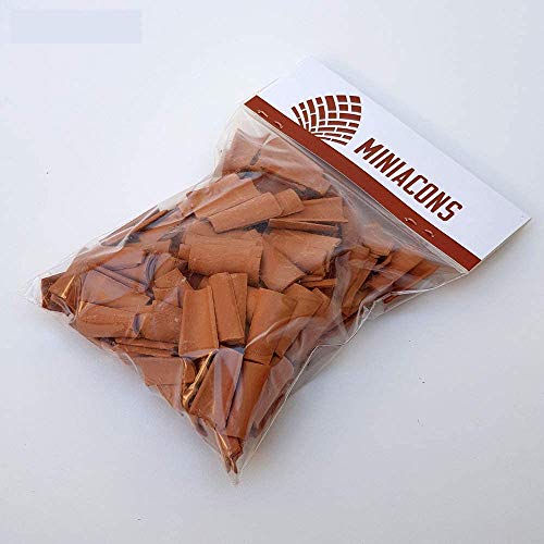 Tejas en Miniatura. Teja curva árabe roja 25 Mm. (200u.)