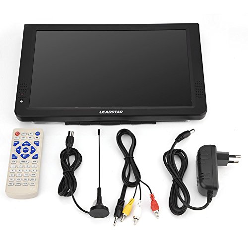 Televisor portatile HD 11.6 "TV sintonizzatore DVB-T2 / DVB-T digitale analogica atv schermo LCD con porta USB & SD / MMC, con batteria di ricarica, per Home Car en interni o all'aperto (EU)