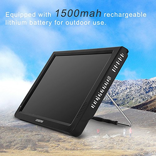 Televisor portatile HD 11.6 "TV sintonizzatore DVB-T2 / DVB-T digitale analogica atv schermo LCD con porta USB & SD / MMC, con batteria di ricarica, per Home Car en interni o all'aperto (EU)