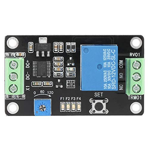 Temporizador Relé 5v 12v 24v Temporizador Ajustable Módulo de Relé de Retardo Disparador de Autobloqueo Controlador de Retardo Retardo de Encendido Apagado Módulo de Conmutación(DC12V)