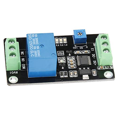 Temporizador Relé 5v 12v 24v Temporizador Ajustable Módulo de Relé de Retardo Disparador de Autobloqueo Controlador de Retardo Retardo de Encendido Apagado Módulo de Conmutación(DC12V)