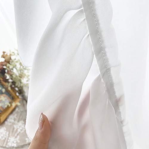 Tensism Cortinas Semi Puras,Paneles De Cortinas De Jerez Dormitorio,Cortinas De Lino Natural,para La Decoración del Hogar,1 Paneles