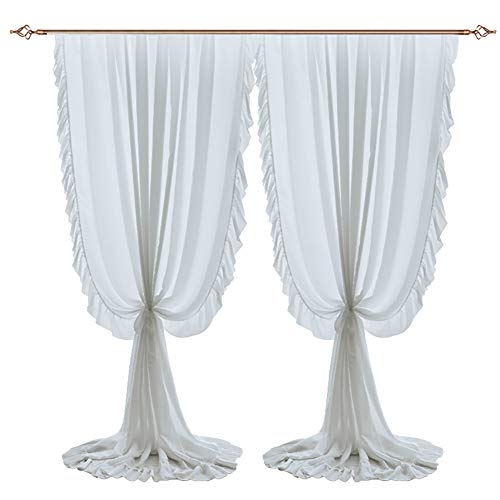 Tensism Cortinas Semi Puras,Paneles De Cortinas De Jerez Dormitorio,Cortinas De Lino Natural,para La Decoración del Hogar,1 Paneles