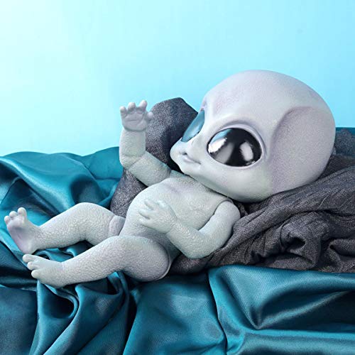 Terabithia 14 Pulgadas Realista Mano Detallada Pintura Vinilo Cuerpo Completo Reborn Alien Dolls Coleccionable Recién Nacido Baby Doll