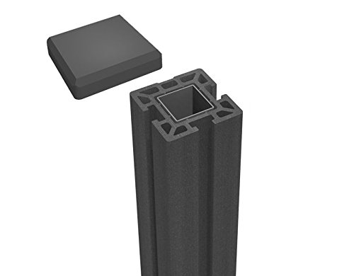 Terrasso WPC/BPC - Valla de protección visual, incluye postes, protección visual, valla de jardín, Bicolor blanco., 8 Zäune, 1 Schrägelement inkl. 10 Pfosten