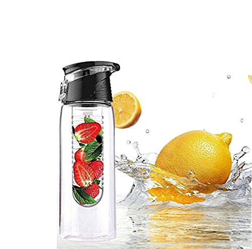 Tfxwerws 800 ml sportives de plein air Tasse d'eau Santé jus de citron Bouteille d'eau Noir