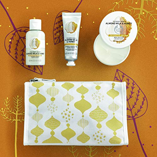 The Body Shop Festive Skincare Beauty Bags - Argan Oil-British Rose-Strawberry-Mango-Shea-Coconut-Moringa-Fuji Green Tea-Almond Milk & Honey