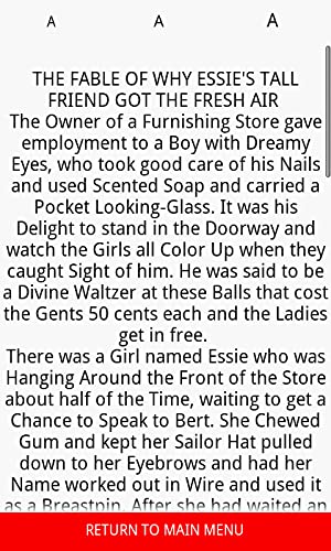 THE FABLE OF WHY ESSIE'S TALL FRIEND GOT THE FRESH AIR